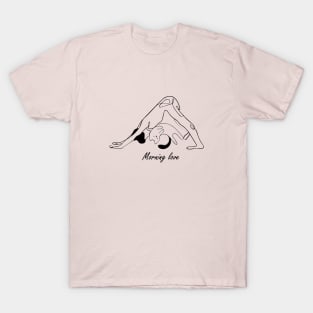 Yoga pose | yoga pose with cat T-Shirt